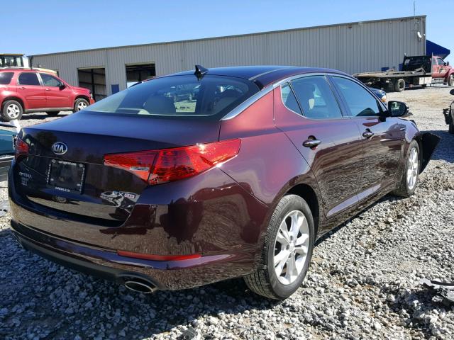 5XXGN4A70DG119142 - 2013 KIA OPTIMA EX BURGUNDY photo 4