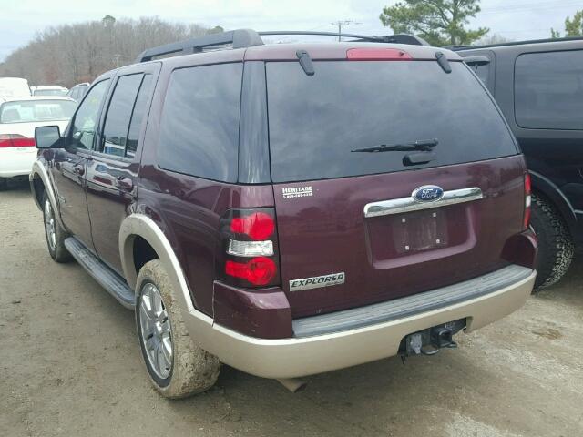 1FMEU64E68UB32795 - 2008 FORD EXPLORER E MAROON photo 3