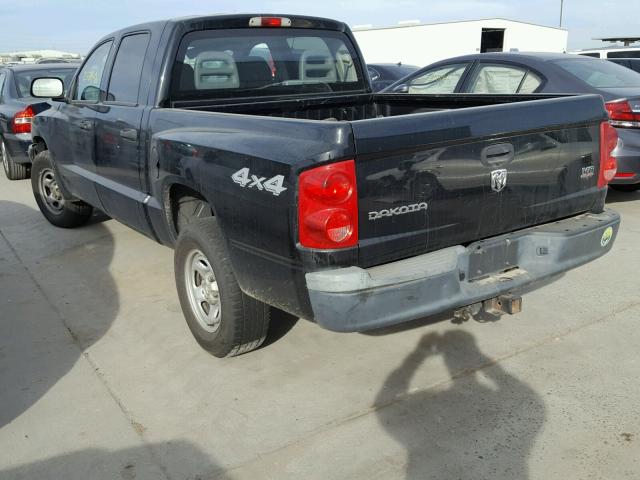 1D7HW28N46S633133 - 2006 DODGE DAKOTA QUA BLACK photo 3