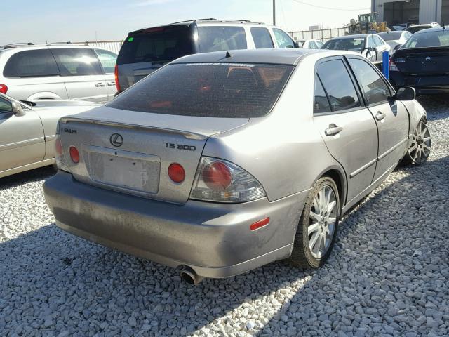 JTHBD192430079425 - 2003 LEXUS IS 300 GRAY photo 4