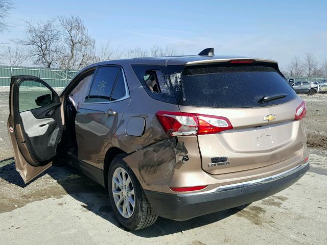 2GNAXJEV5J6223662 - 2018 CHEVROLET EQUINOX LT GOLD photo 3