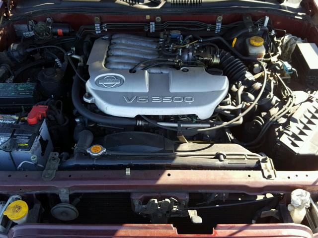 JN8DR07X01W510829 - 2001 NISSAN PATHFINDER BURGUNDY photo 7