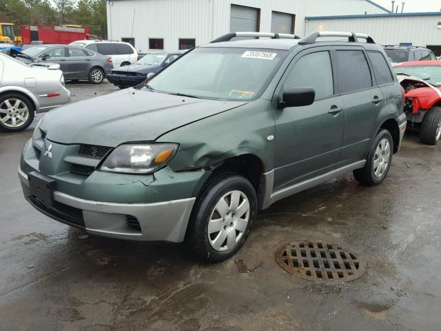 JA4LZ31F64U031785 - 2004 MITSUBISHI OUTLANDER GREEN photo 2