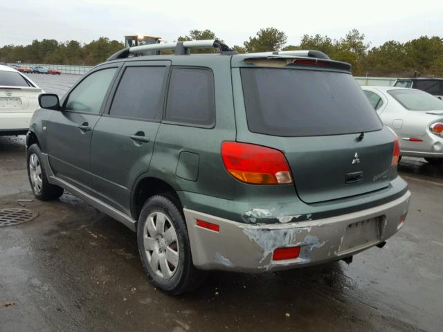 JA4LZ31F64U031785 - 2004 MITSUBISHI OUTLANDER GREEN photo 3