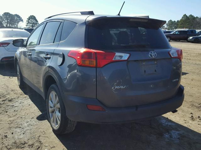 JTMYFREV9DD025813 - 2013 TOYOTA RAV4 LIMIT GRAY photo 3