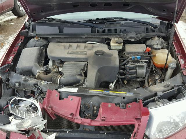 1G8AJ55FX7Z112655 - 2007 SATURN ION LEVEL RED photo 7