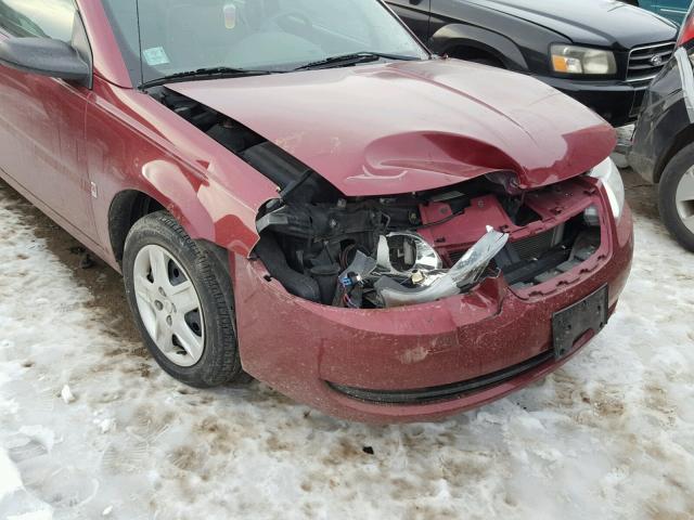 1G8AJ55FX7Z112655 - 2007 SATURN ION LEVEL RED photo 9