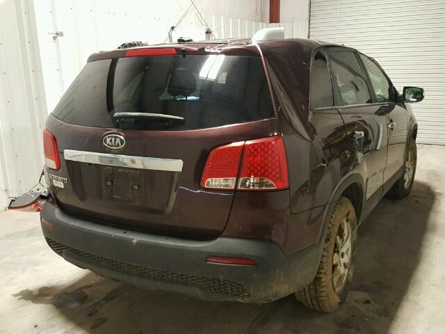 5XYKT3A19BG079903 - 2011 KIA SORENTO BA MAROON photo 4