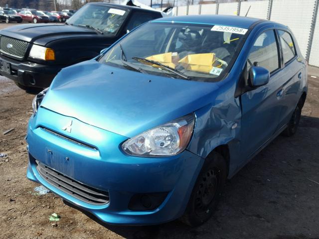 ML32A3HJ6FH055988 - 2015 MITSUBISHI MIRAGE DE BLUE photo 2