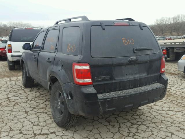 1FMCU03158KA66853 - 2008 FORD ESCAPE XLT BLACK photo 3