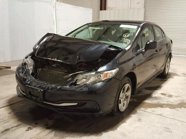 2HGFB2F52DH525096 - 2013 HONDA CIVIC LX BLACK photo 2