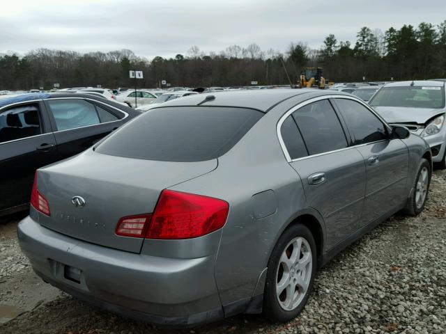 JNKCV51F54M704478 - 2004 INFINITI G35 GRAY photo 4