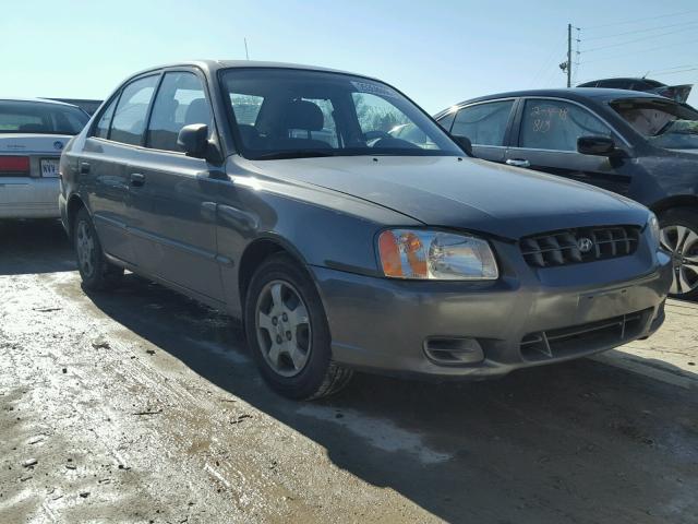 KMHCG45C42U281505 - 2002 HYUNDAI ACCENT GL GRAY photo 1