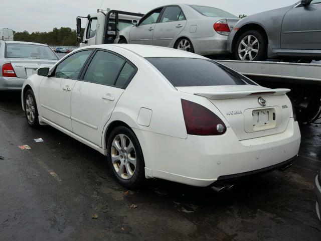 1N4BA41E27C839346 - 2007 NISSAN MAXIMA SE WHITE photo 3