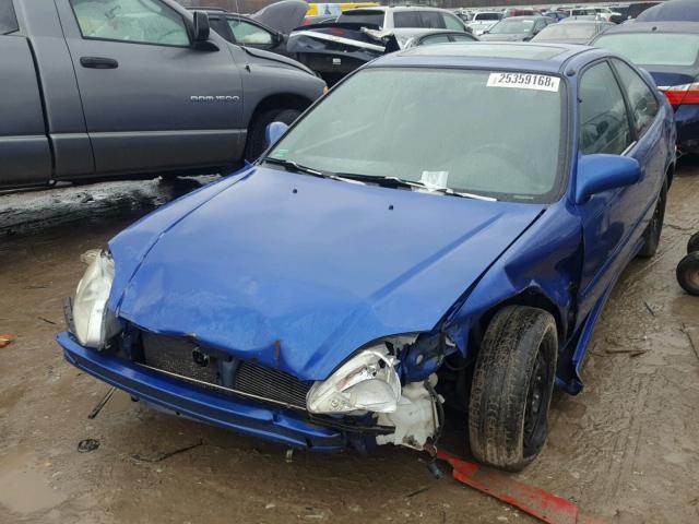 1HGEM1159YL006997 - 2000 HONDA CIVIC SI BLUE photo 2