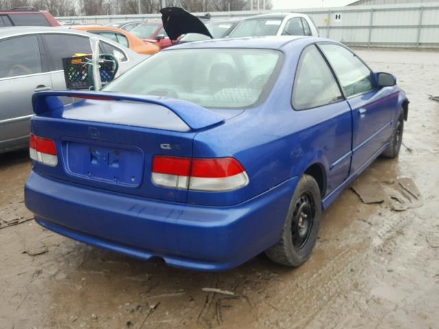 1HGEM1159YL006997 - 2000 HONDA CIVIC SI BLUE photo 4