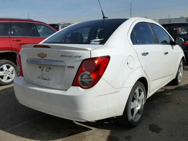 1G1JF5SB7D4185072 - 2013 CHEVROLET SONIC LTZ WHITE photo 4