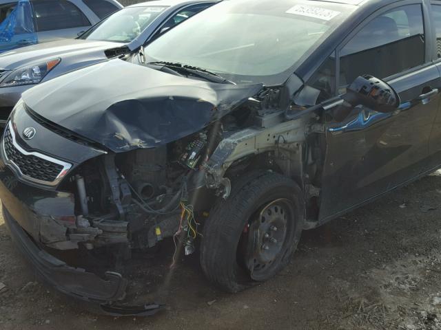 KNADN4A36D6141142 - 2013 KIA RIO EX BLACK photo 9