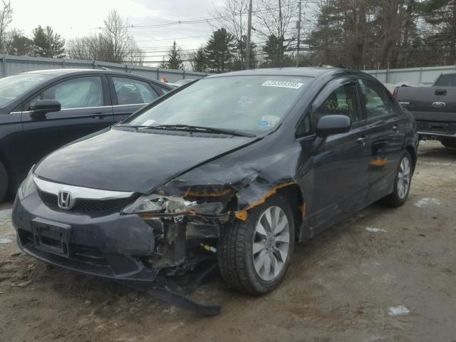 2HGFA168X9H355973 - 2009 HONDA CIVIC EX შავი ფოტო 2