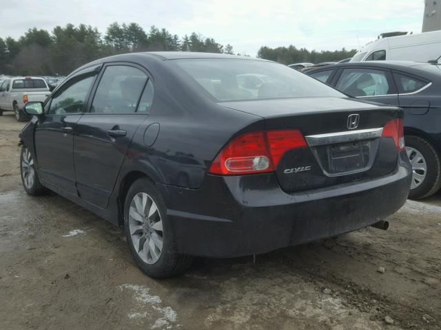 2HGFA168X9H355973 - 2009 HONDA CIVIC EX შავი ფოტო 3