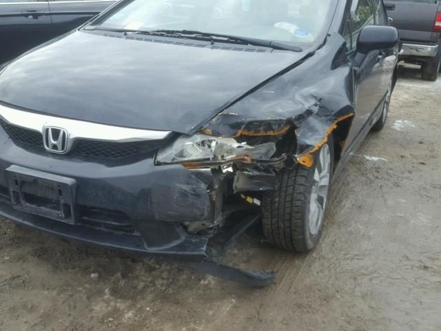 2HGFA168X9H355973 - 2009 HONDA CIVIC EX შავი ფოტო 9