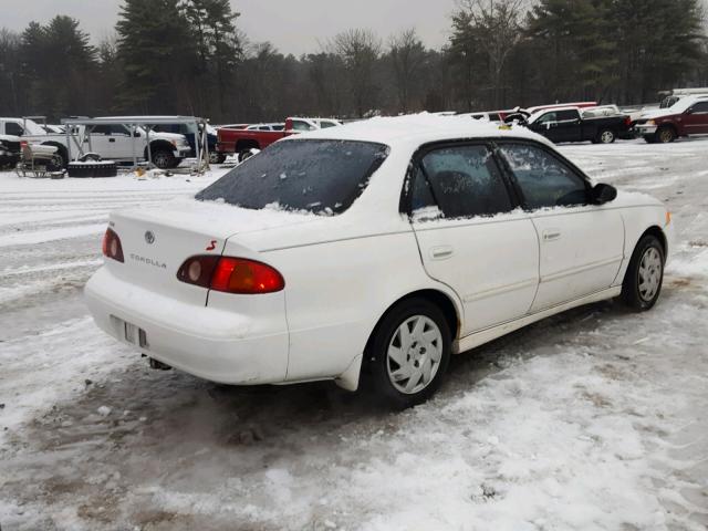 1NXBR12E11Z465647 - 2001 TOYOTA COROLLA CE WHITE photo 4