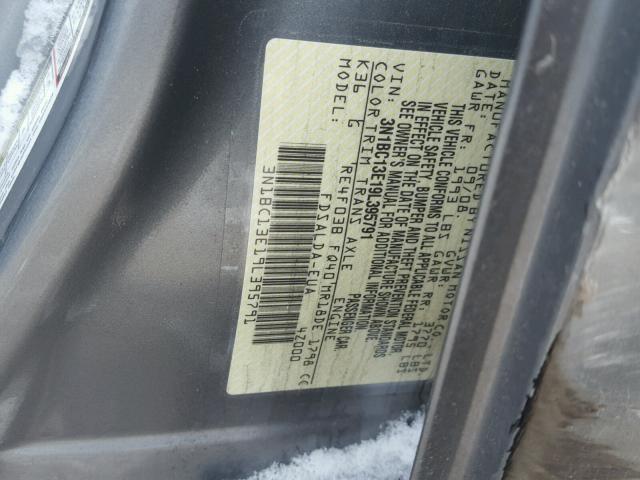 3N1BC13E19L395791 - 2009 NISSAN VERSA S GREEN photo 10