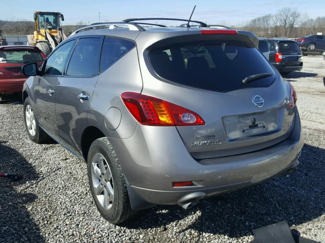 JN8AZ18U19W102980 - 2009 NISSAN MURANO S GRAY photo 3