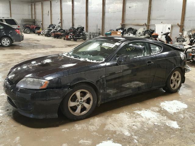 KMHHM65D15U183362 - 2005 HYUNDAI TIBURON BLACK photo 10