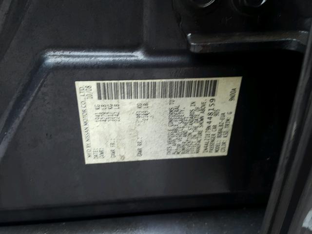 1N4AL21E79N448159 - 2009 NISSAN ALTIMA 2.5 GRAY photo 10