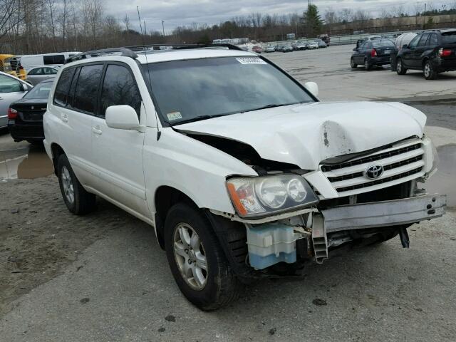 JTEHF21A230133802 - 2003 TOYOTA HIGHLANDER WHITE photo 1