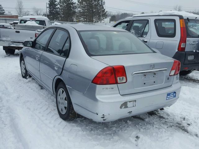 2HGES16543H536301 - 2003 HONDA CIVIC LX GRAY photo 3