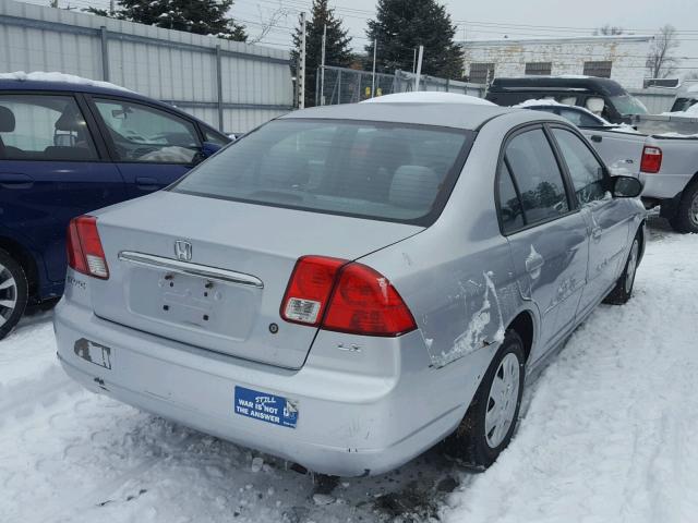 2HGES16543H536301 - 2003 HONDA CIVIC LX GRAY photo 4