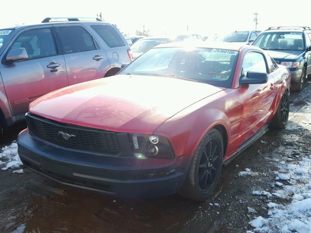 1ZVFT80N655202215 - 2005 FORD MUSTANG RED photo 2