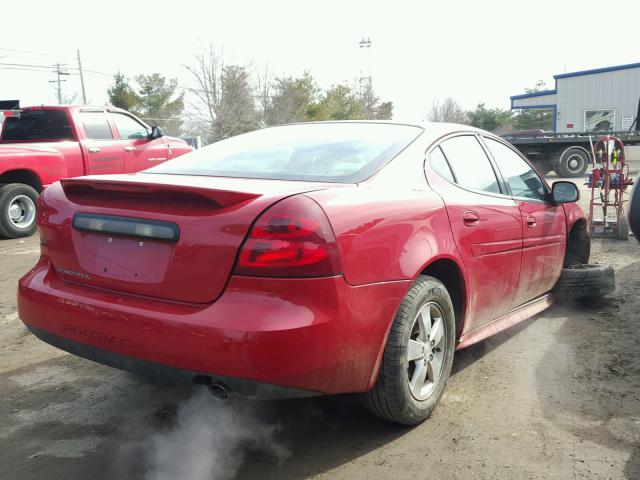 2G2WP552881181026 - 2008 PONTIAC GRAND PRIX RED photo 4