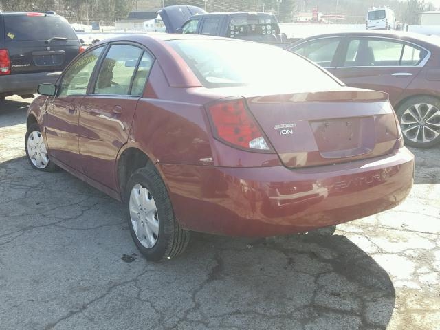 1G8AJ55F67Z108246 - 2007 SATURN ION LEVEL MAROON photo 3