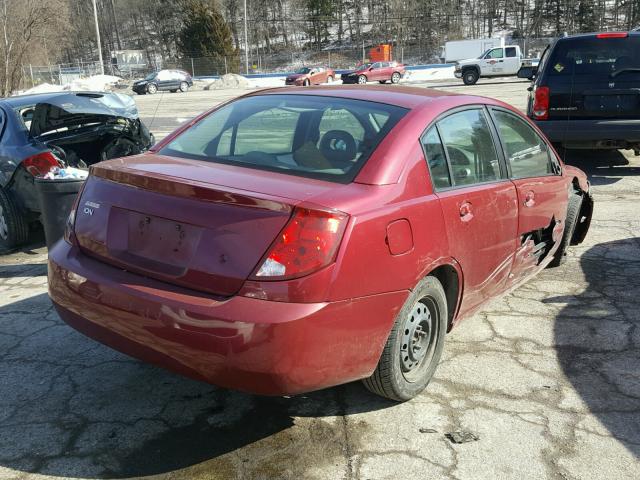 1G8AJ55F67Z108246 - 2007 SATURN ION LEVEL MAROON photo 4