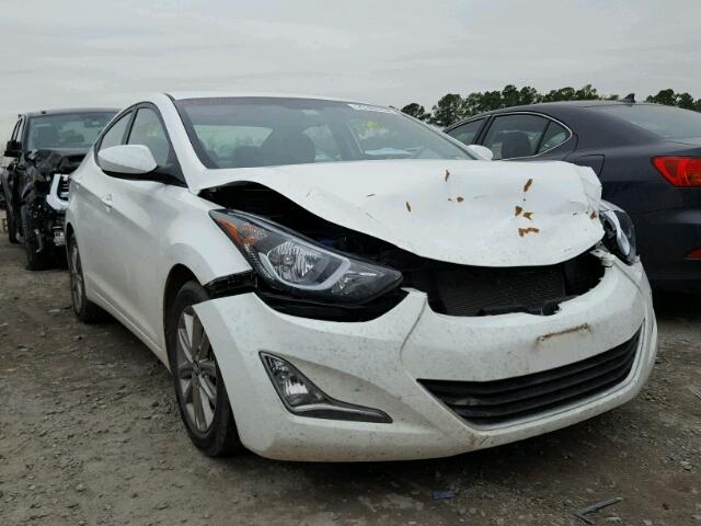 5NPDH4AE4EH502709 - 2014 HYUNDAI ELANTRA SE WHITE photo 1