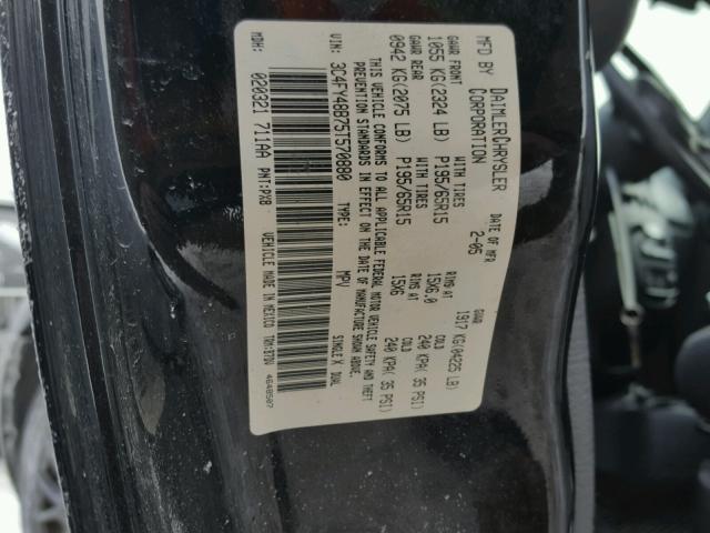 3C4FY48B75T570880 - 2005 CHRYSLER PT CRUISER BLACK photo 10