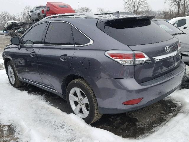 2T2BK1BAXFC265601 - 2015 LEXUS RX 350 GRAY photo 3