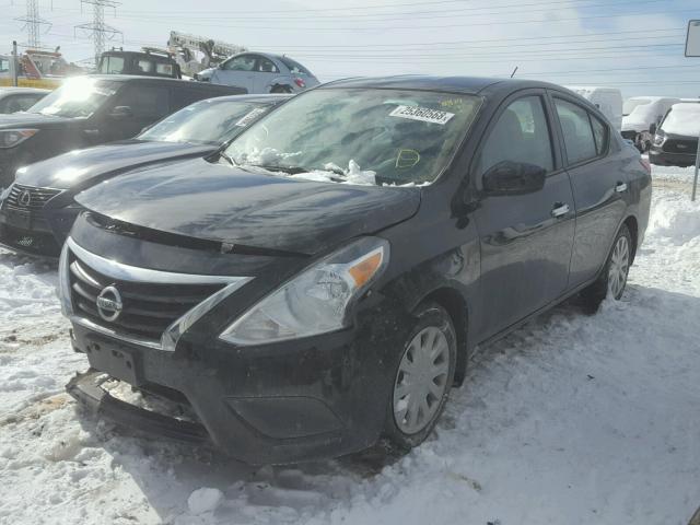 3N1CN7AP9FL907041 - 2015 NISSAN VERSA S BLACK photo 2