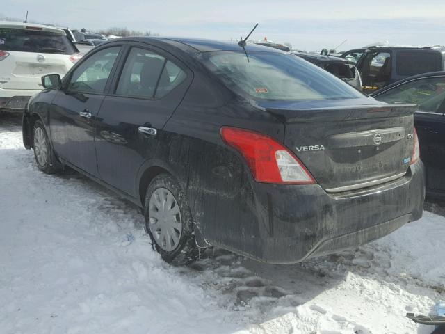 3N1CN7AP9FL907041 - 2015 NISSAN VERSA S BLACK photo 3