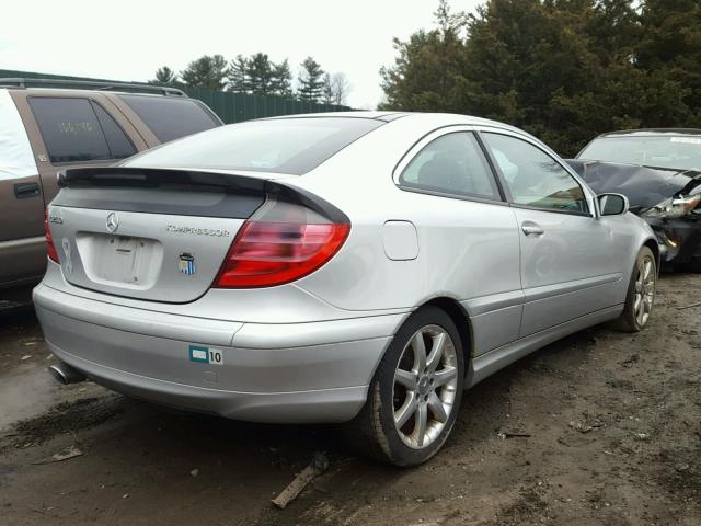 WDBRN47J12A333785 - 2002 MERCEDES-BENZ C 230K SPO SILVER photo 4