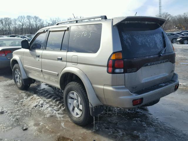 JA4MT31R72J009938 - 2002 MITSUBISHI MONTERO SP TAN photo 3