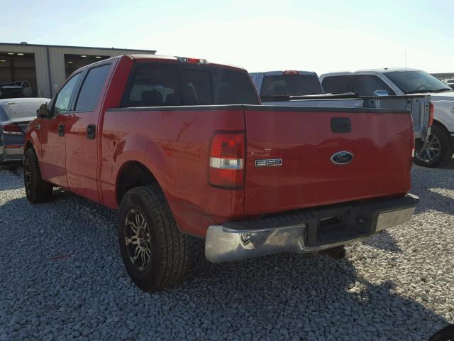 1FTPW12564KC25724 - 2004 FORD F150 SUPER RED photo 3