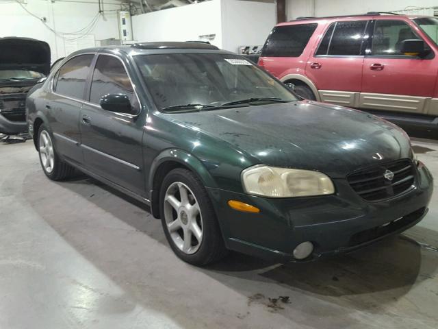 JN1CA31D91T802496 - 2001 NISSAN MAXIMA GXE GREEN photo 1