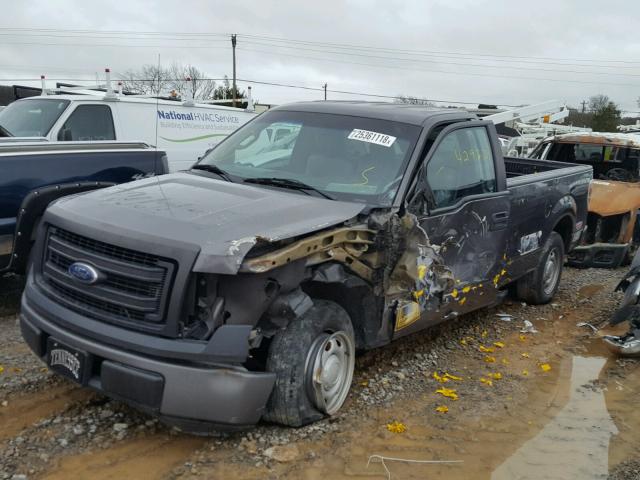 1FTNF1CF0DKF67748 - 2013 FORD F150 GRAY photo 2