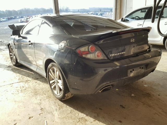 KMHHM66D78U290998 - 2008 HYUNDAI TIBURON GS BLACK photo 3