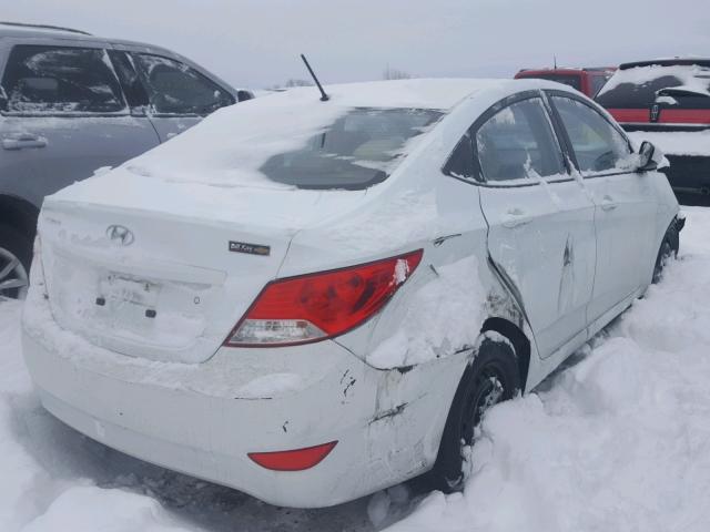 KMHCT4AE1EU659044 - 2014 HYUNDAI ACCENT GLS WHITE photo 4