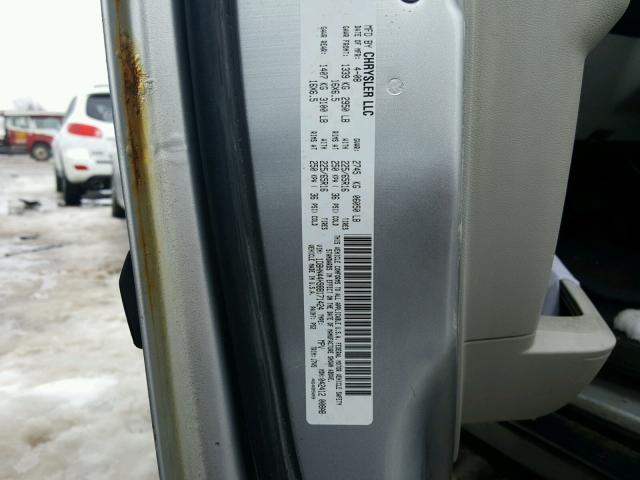 1D8HN44H98B171424 - 2008 DODGE GRAND CARA GRAY photo 10